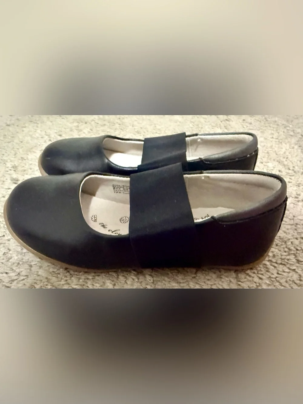 Livie & Luca Black Mary Jane Elastic Strap Girls Shoes Size 9 Toddler